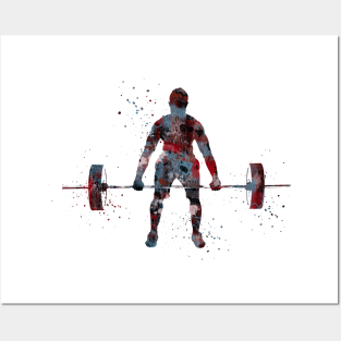 Male deadlift pick Posters and Art